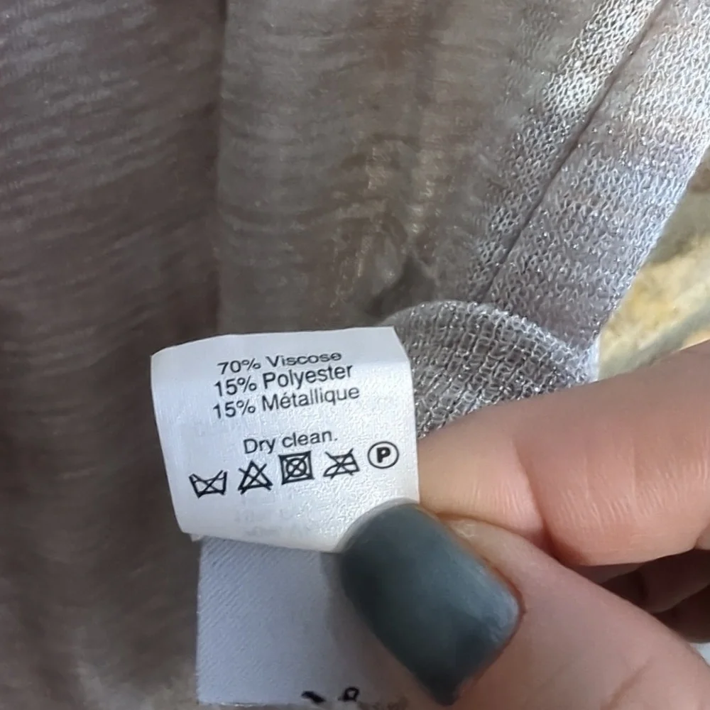 J.Crew silver tan metallic button down cardigan